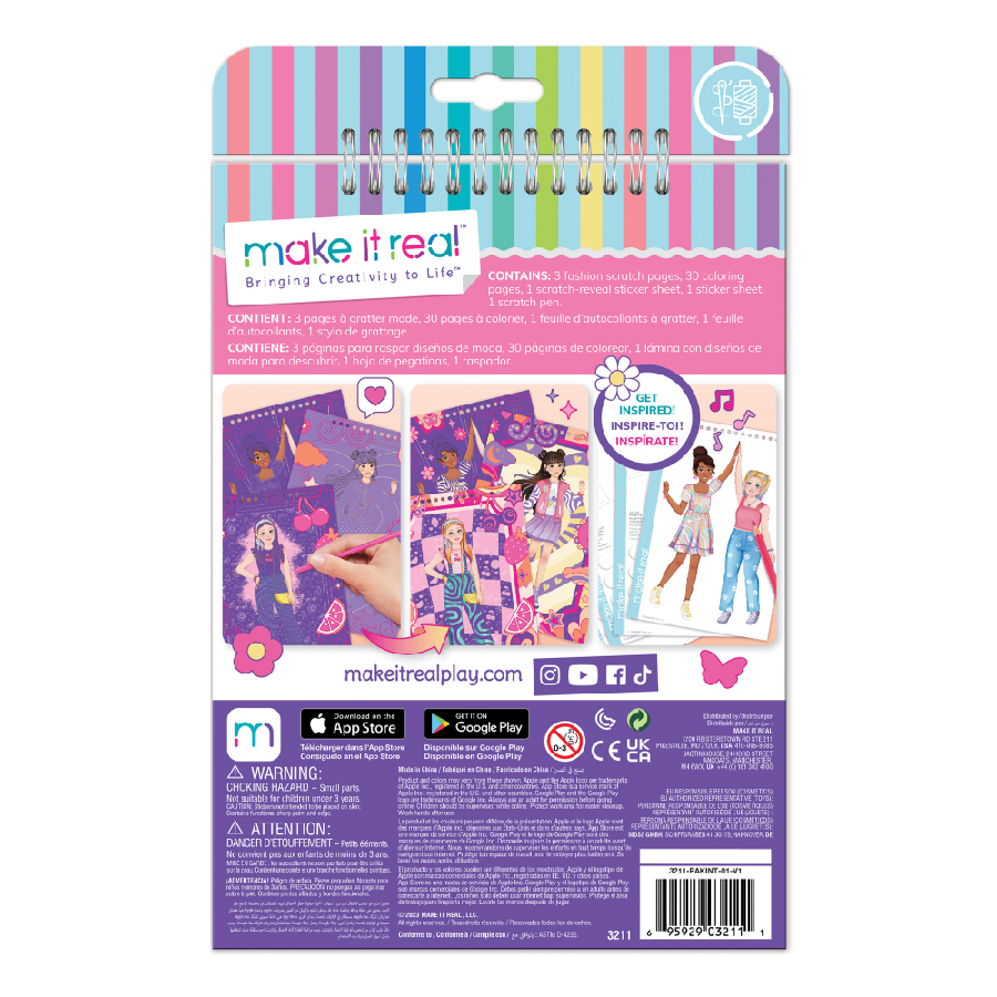 Đồ Chơi Bộ Thiết Kế Thời Trang Dạng Scratch Phong Cách Groovy Vibes 3C4G 3C4G3211