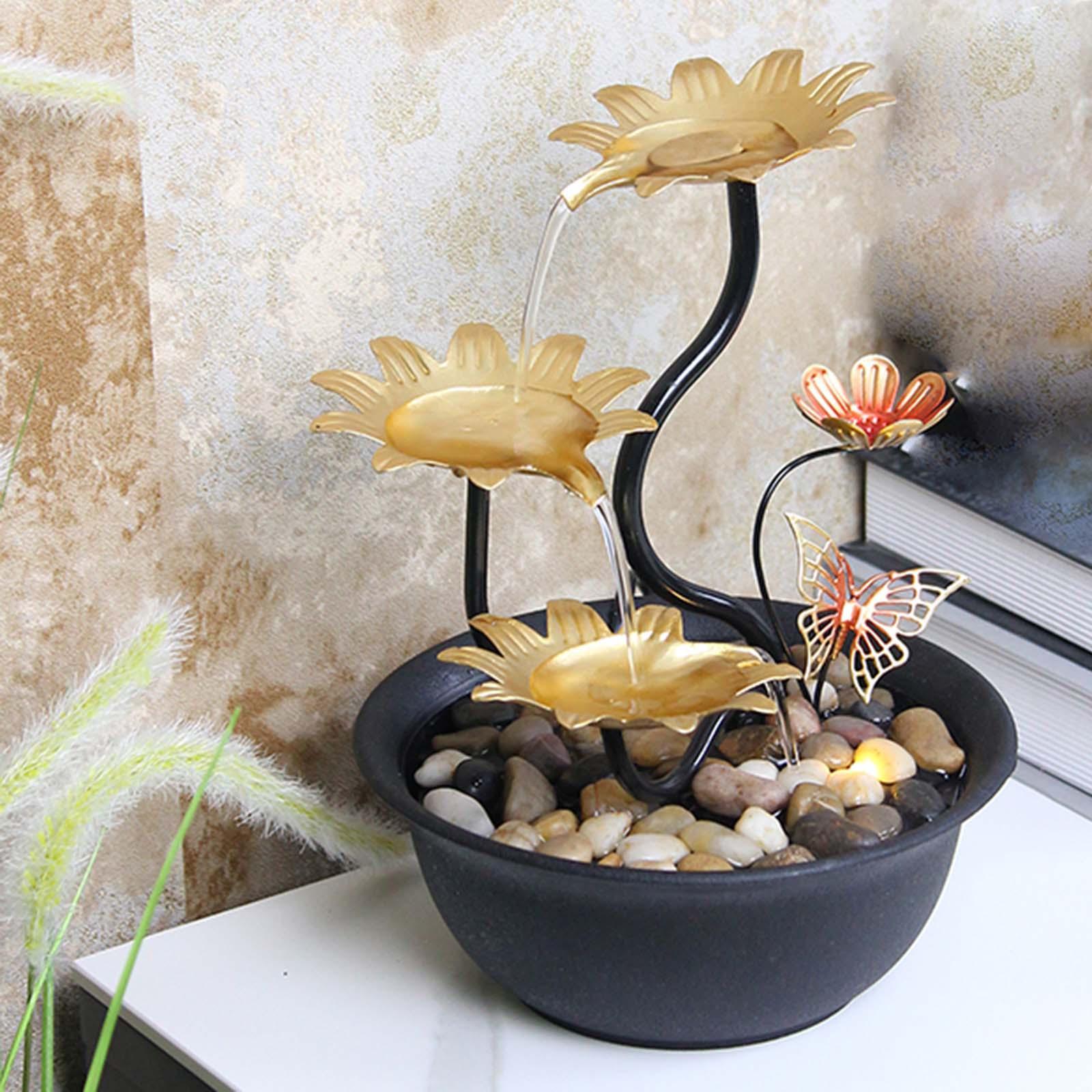 Tabletop Fountain Waterscape 3 Tiers for Zen Meditation Relaxing Living Room