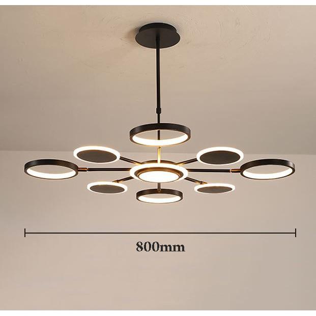 Đèn thả MORAT hiện đại với 3 chế độ ánh sáng trang trí nội thất sang trọng loại 8 bóng - kèm điều khiển từ xa - .