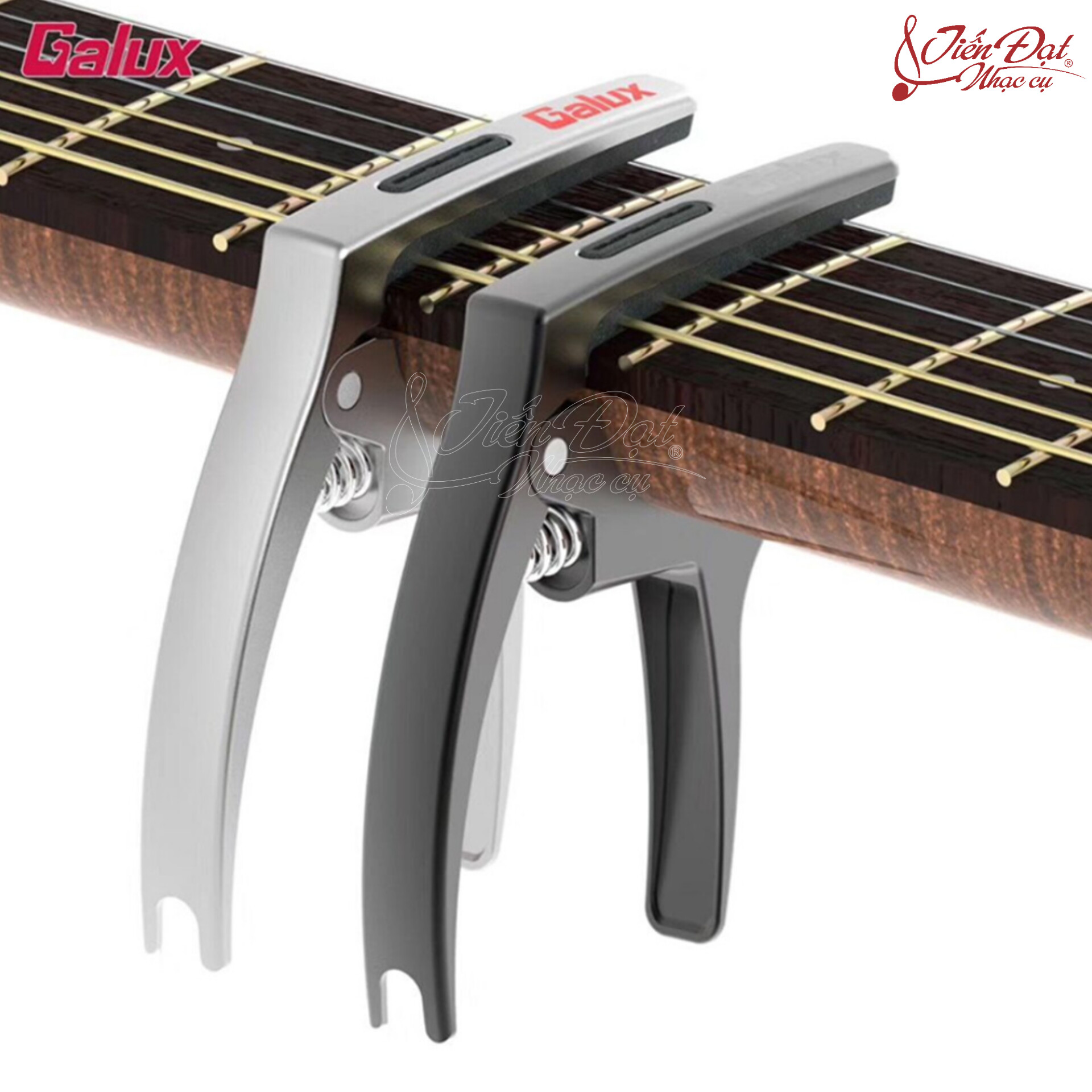 Capo Đàn Guitar Acoustic, Electric Đa Năng 3in1, Có Ngăn Đựng Pick, Nhổ Chốt Đàn Galux GC-500A