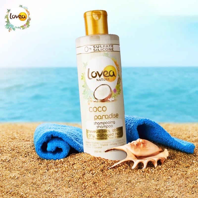 Dầu Gội Phục Hồi Tóc Hư Tổn từ Dầu Dừa LOVEA Coco Paradise Shampooing 250ml