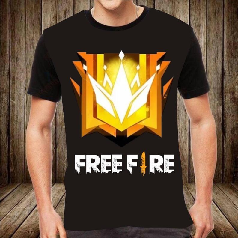 NEW- Combo áo thun tặng nón Free Fire Tặng 1 nón Free Frie khi mua 1 áo thun đen in hình Rank thách đấu - áo siêu ngầu