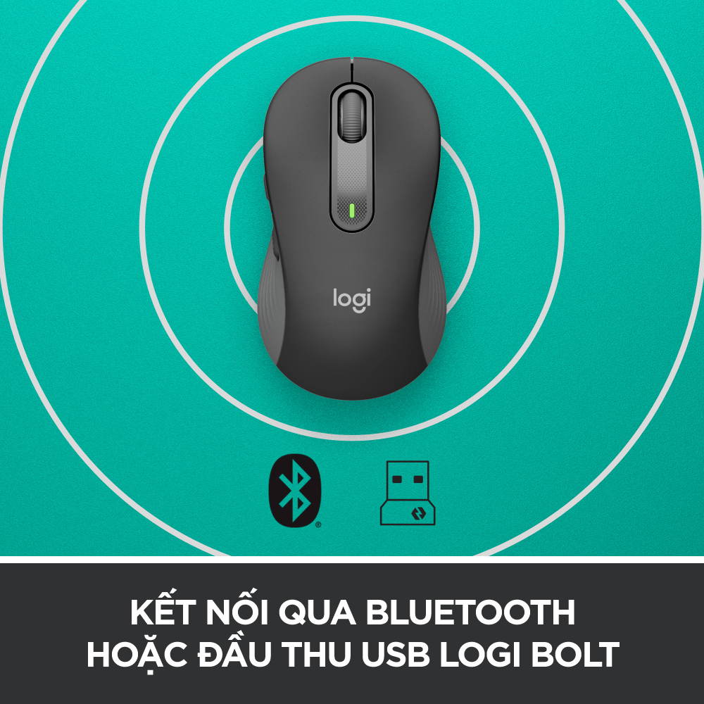 Chuột không dây Bluetooth Logitech Signature M650 L - Hàng Chính Hãng
