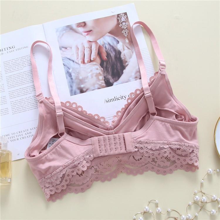 Áo lót bầu và cho con bú ren mềm không gọng đệm mỏng, bralette bầu B070