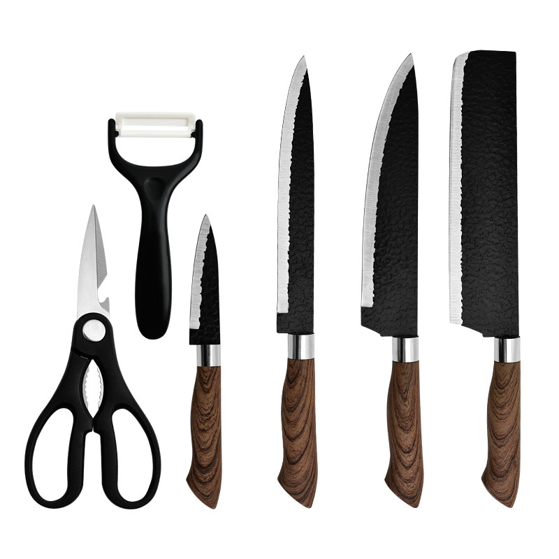 Bộ Dao nhà bếp cao cấp - Bộ dao kéo 6 món tiện dụng-K1806