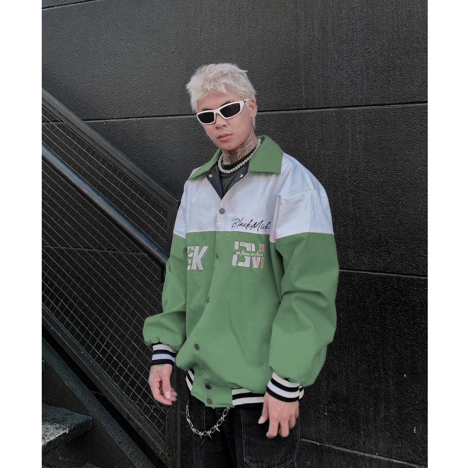Áo Khoác Rockie Bomber Varsity, cổ bẻ, Full Thêu BLACKMIACK Varsity Jacket BM3