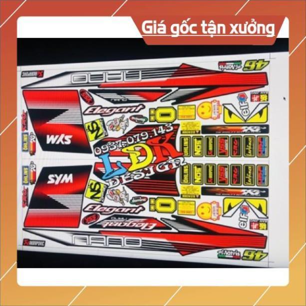 Tem rời elegant spark nano đỏ đen 3 lớp ko bay màu