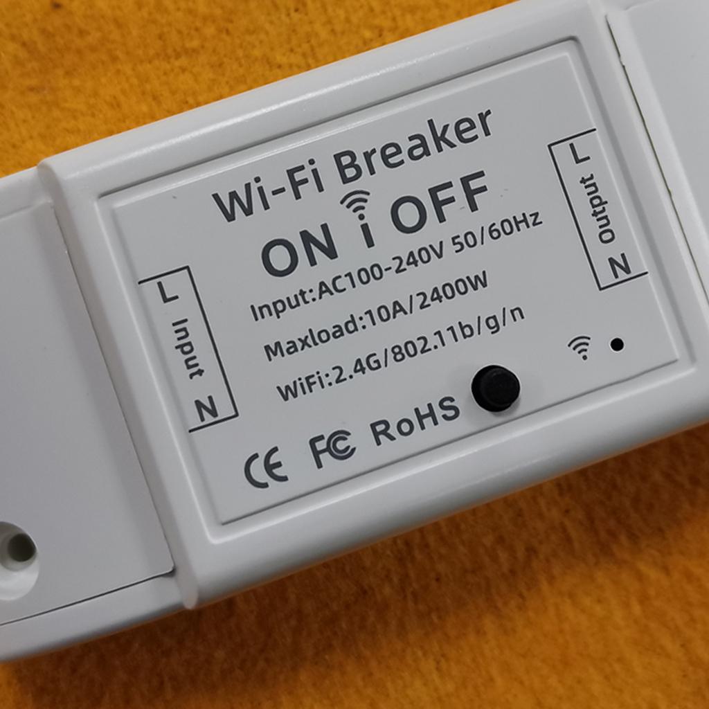 10A Smart WiFi Wireless Light Switch, Universal DIY Module for Smart Home Automation Solution, Works with Amazon Alexa Home Assistant, No Hub Required
