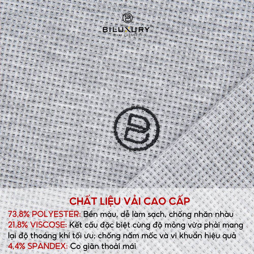 Bộ nỉ thể thao nam BILUXURY vải gỗ viscose cao cấp bền màu phom slimfit với độ ôm vừa tôn dáng
