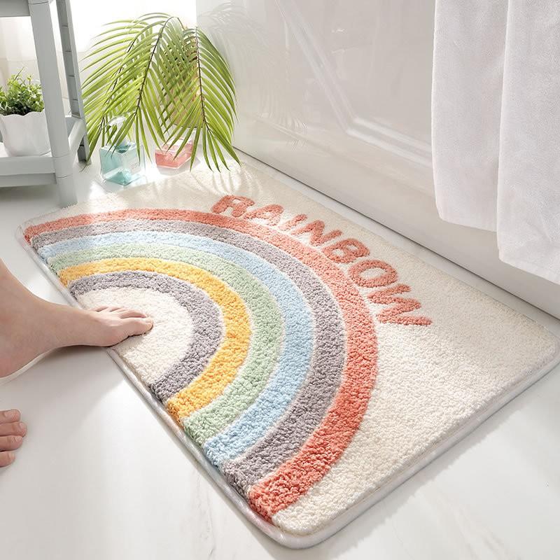 Thảm Lau Chân Trang Trí Cửa Ra Vào Nhà Tắm Siêu Thấm Rainbow