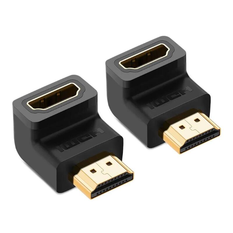 Ugreen UG20109HD112TK Màu Đen Đầu nối dài HDMI gập 90 độ - HÀNG CHÍNH HÃNG