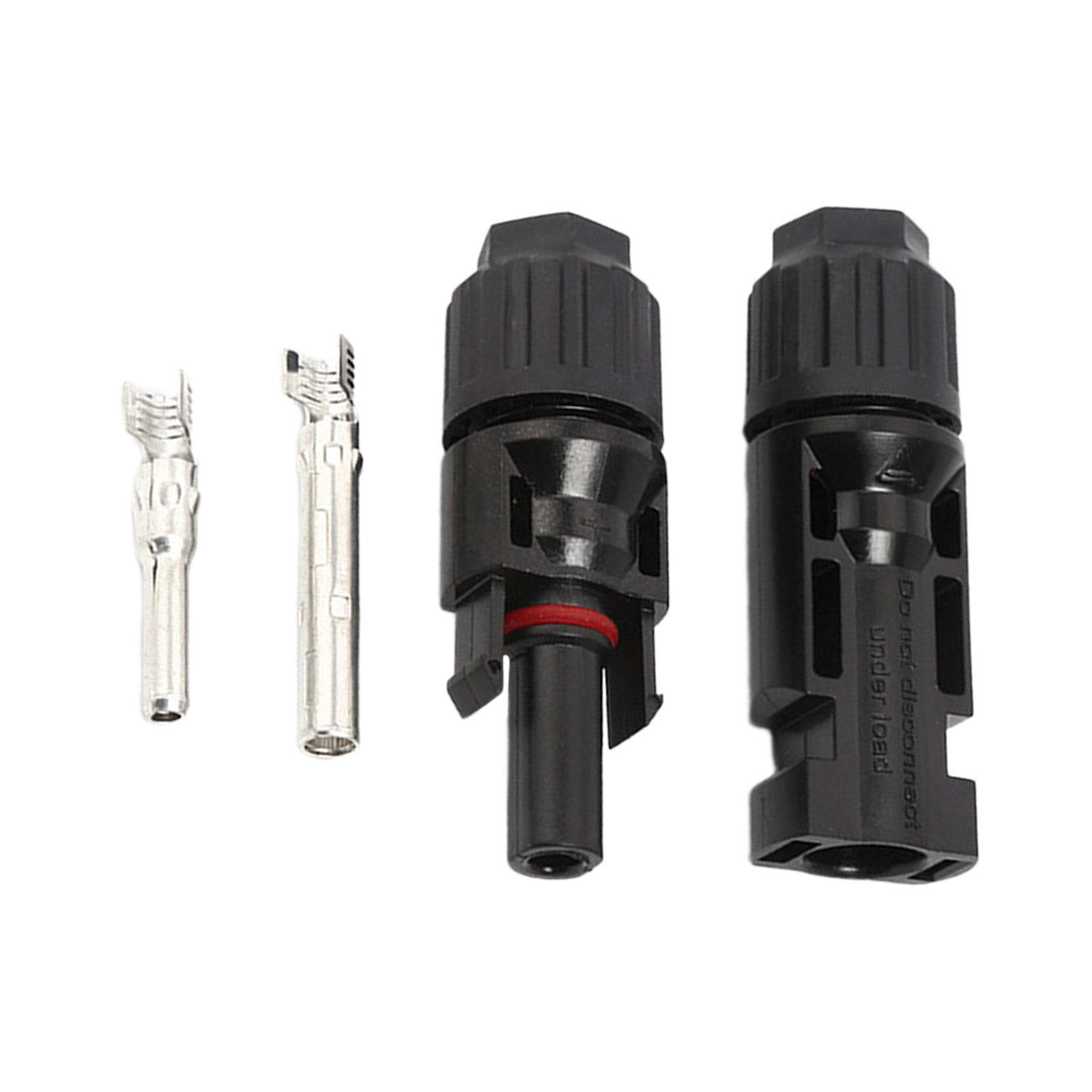 2Pcs Solar Panel Connectors 30A Waterproof IP67 Solar Panel Cable Connectors
