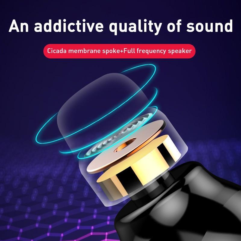 Tai Nghe Nhét Tai Bluetooth NOVA V7 TWS Có Micro Kèm Hộp Sạc Cho Điện Thoại Xiaomi Samsung