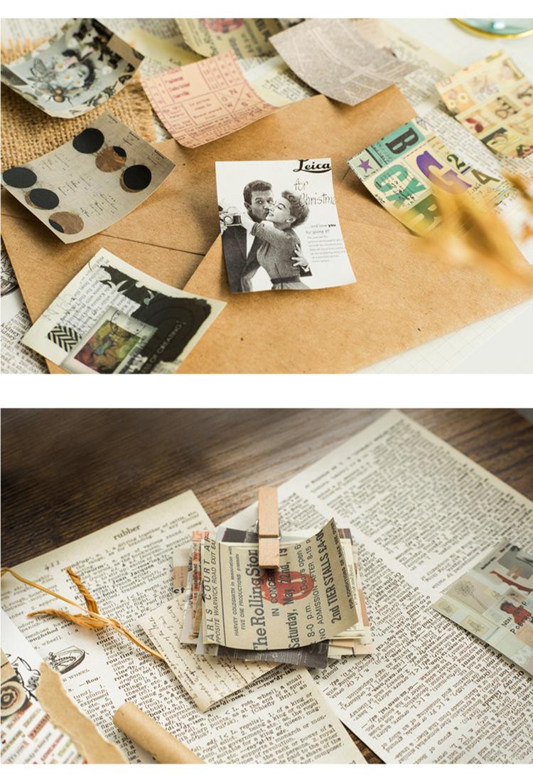 Tập giấy họa tiết vintage phong cách cổ điển trang trí sổ tay, bullet journal