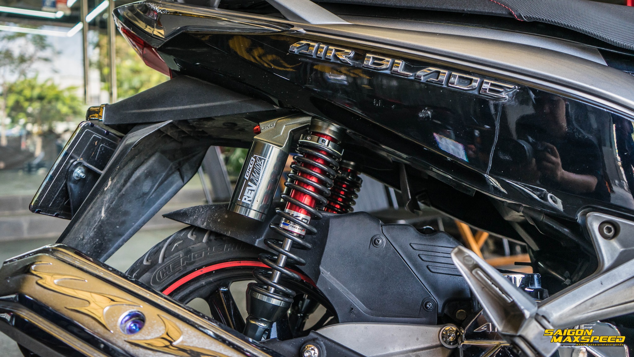 Phuộc Sau OKD Rev Junior Honda AB125/150 (chính hãng)