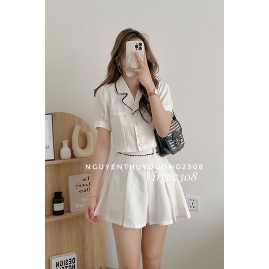 SET DẠ TWEET CÚC BỌC PHỐI VIỀN“MISA SET” TIỂU THƯ
