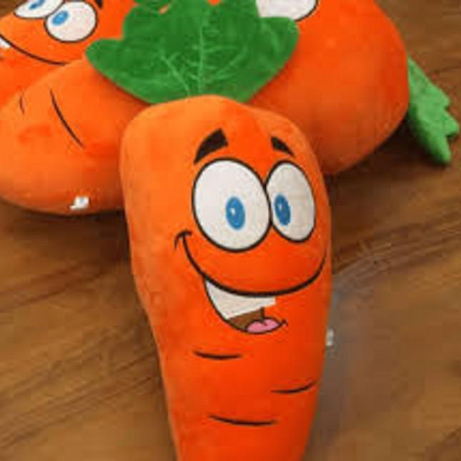 Gối ôm gối trái cây hình cà rốt đáng yêu dài 110cm