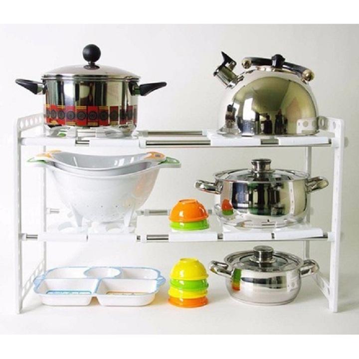 Kệ Gầm Bếp - Kệ Gầm Bếp Tặng Kèm Miếng Lót Nồi Rửa Bát Silicol Siêu Tiện Lơị - Giao Hàng Toàn Quốc