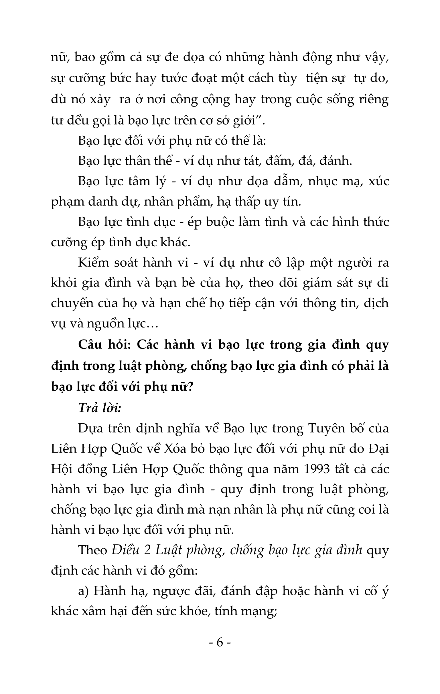 Ngăn Chặn Bạo Lực Đối Với Phụ Nữ Và Trẻ Em Gái