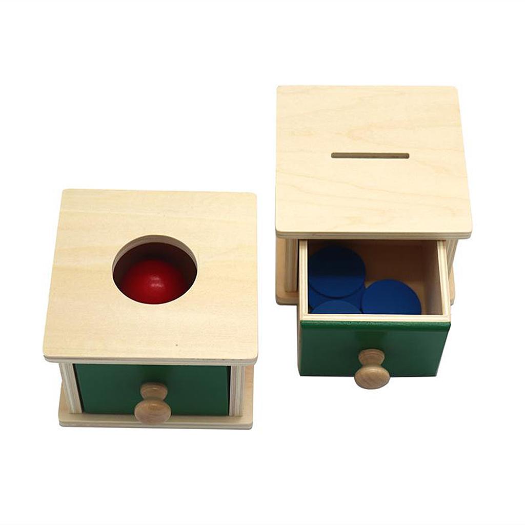 Coin Box Montessori Preschool Learning Educational Toy Creative Wooden Kids