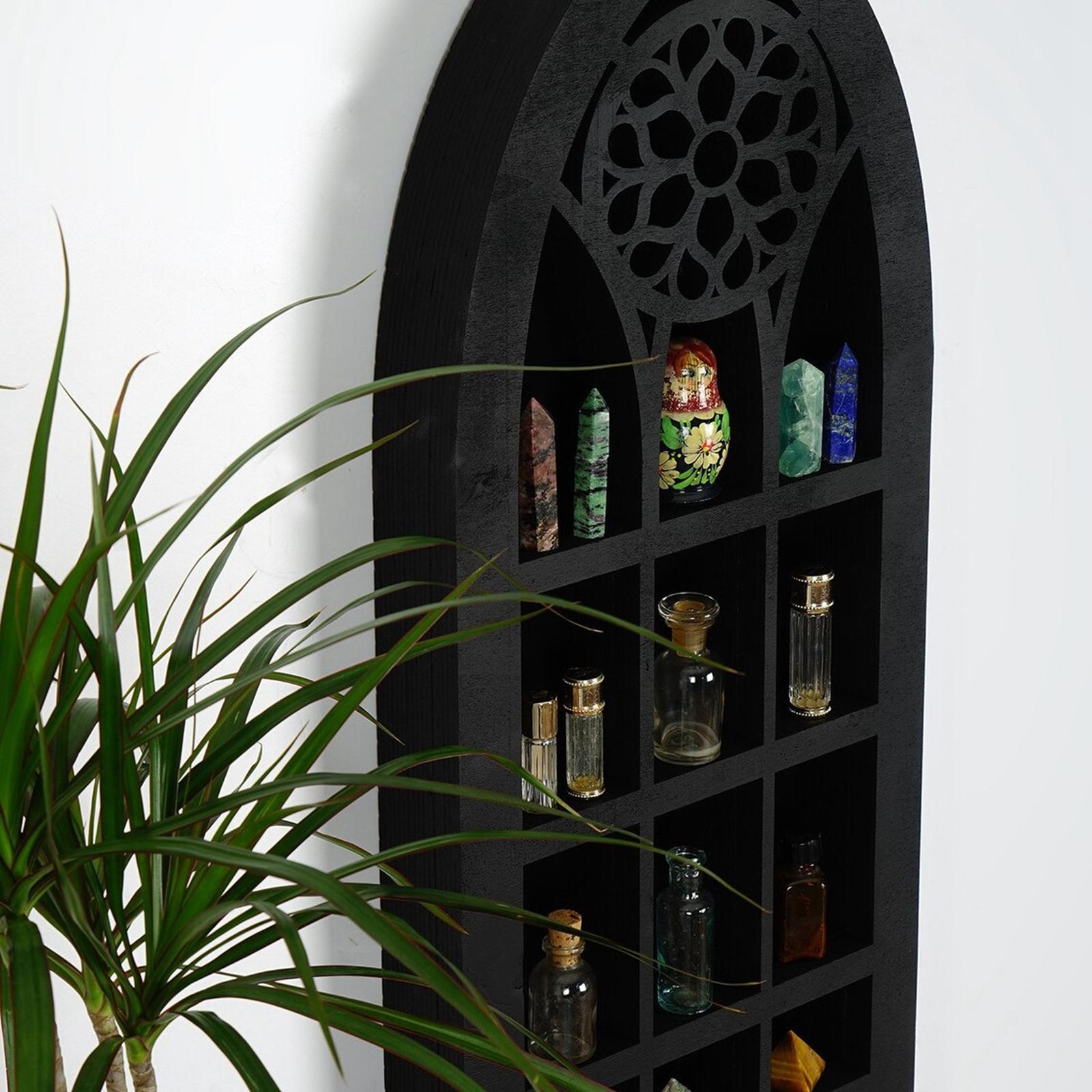 Wall Display Shelf Wood Modern Floating Shelves Figurine Display Shelf