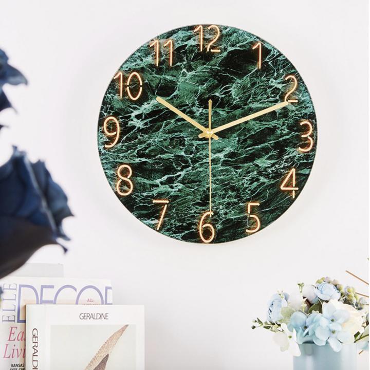 Đồng Hồ Treo Tường Vân Đá Sang Trọng Luxury Clock Peal