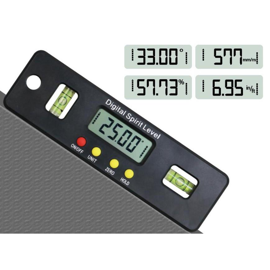 Thước Nivo cân bằng đo góc điện tử dài 100mm, 150mm tặng kèm pin
