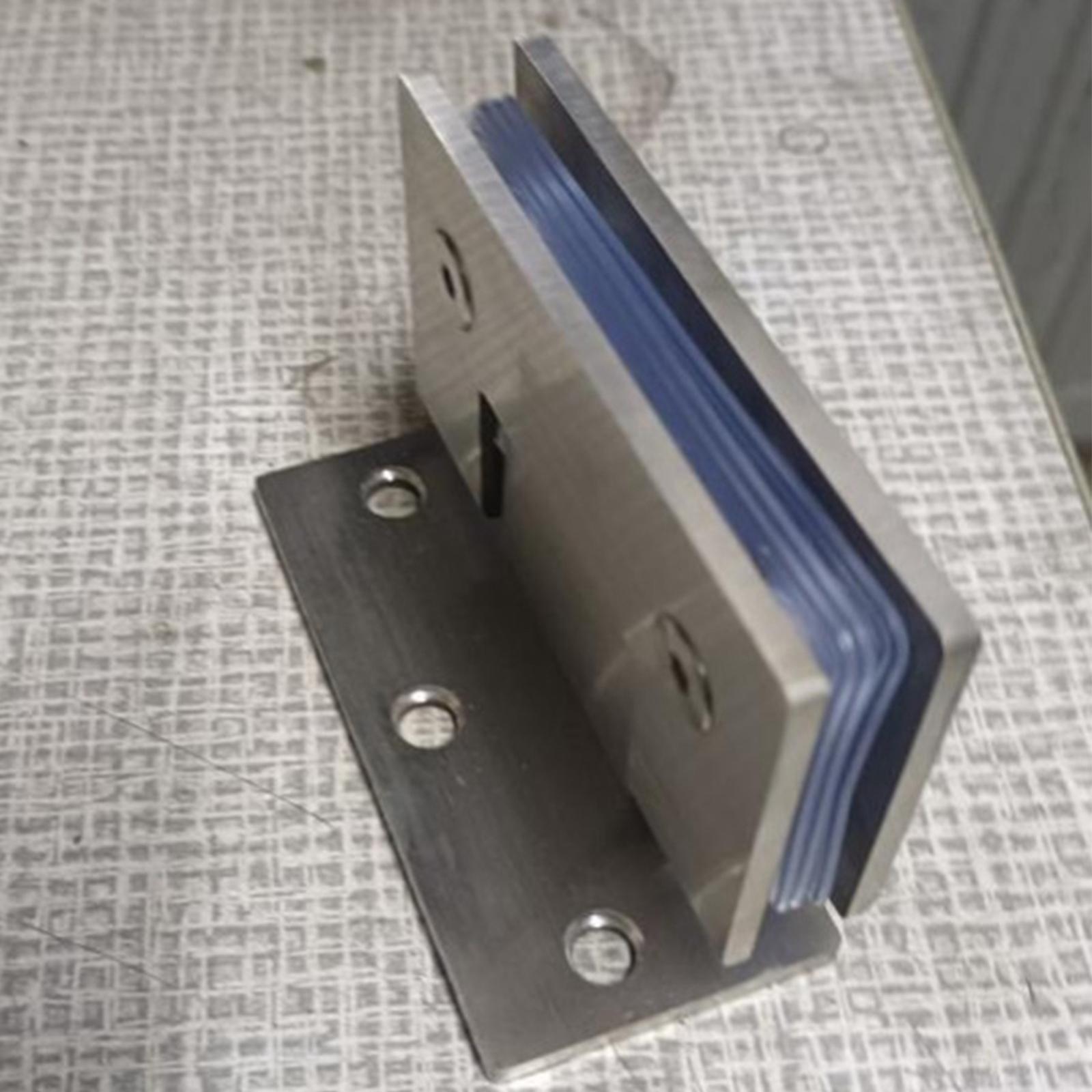 Glass Shower Door Hinges 90° Square with Screws Replacement Shower Room Accessories Glass Door Hinge for Bathroom 8-12 mm Glass Door