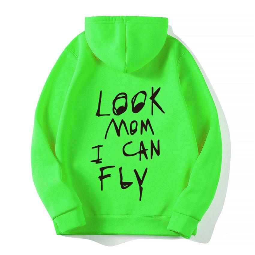 Áo Hoodie In Chữ Astroworld Look Mom I Can Fly 2020 Phong Cách Hip Hop Cá Tính Cho Nam 2020