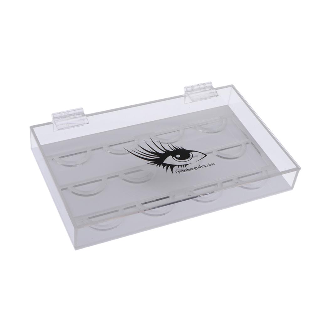 6 Pairs Acrylic False Eyelash Storage Case Display Box Eyelash Holder Stand