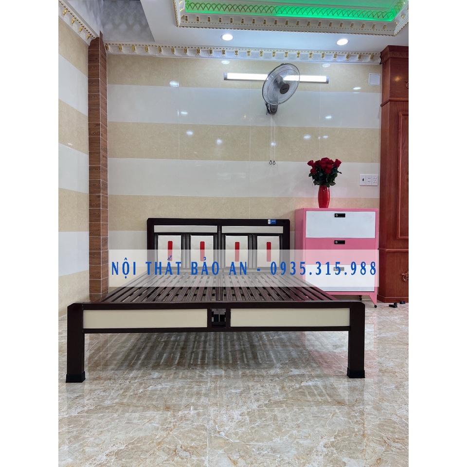 GIƯỜNG SẮT HỘP - NGANG 1M8 DÀI 2M