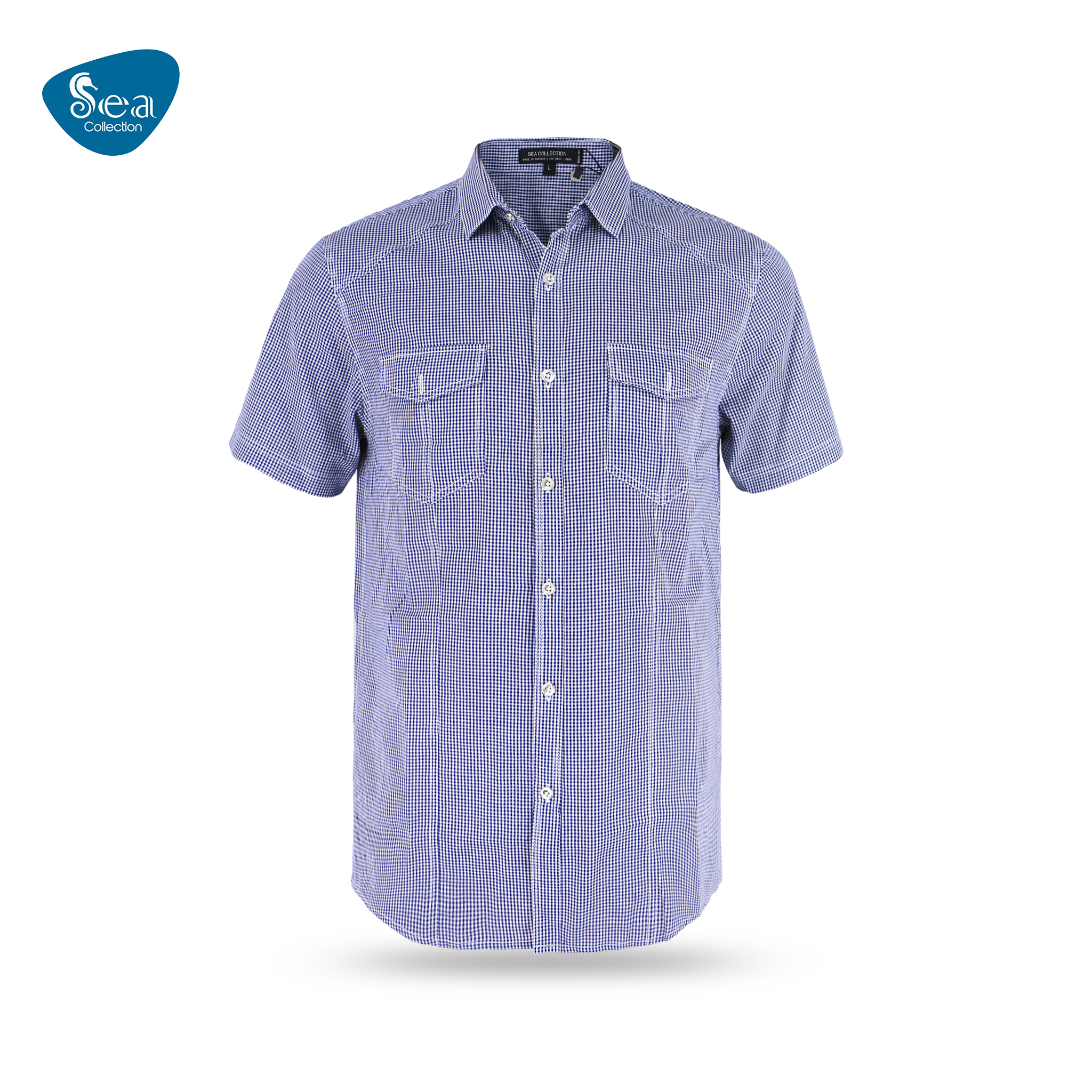 Áo Sơ Mi Nam Caro Sọc Ngắn Tay 12107 Sea Collection