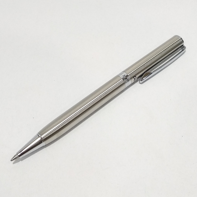 Bút Bi Kim Loại Nắp Vặn Pentel CC Màu Bạc - Mực Xanh B810-C