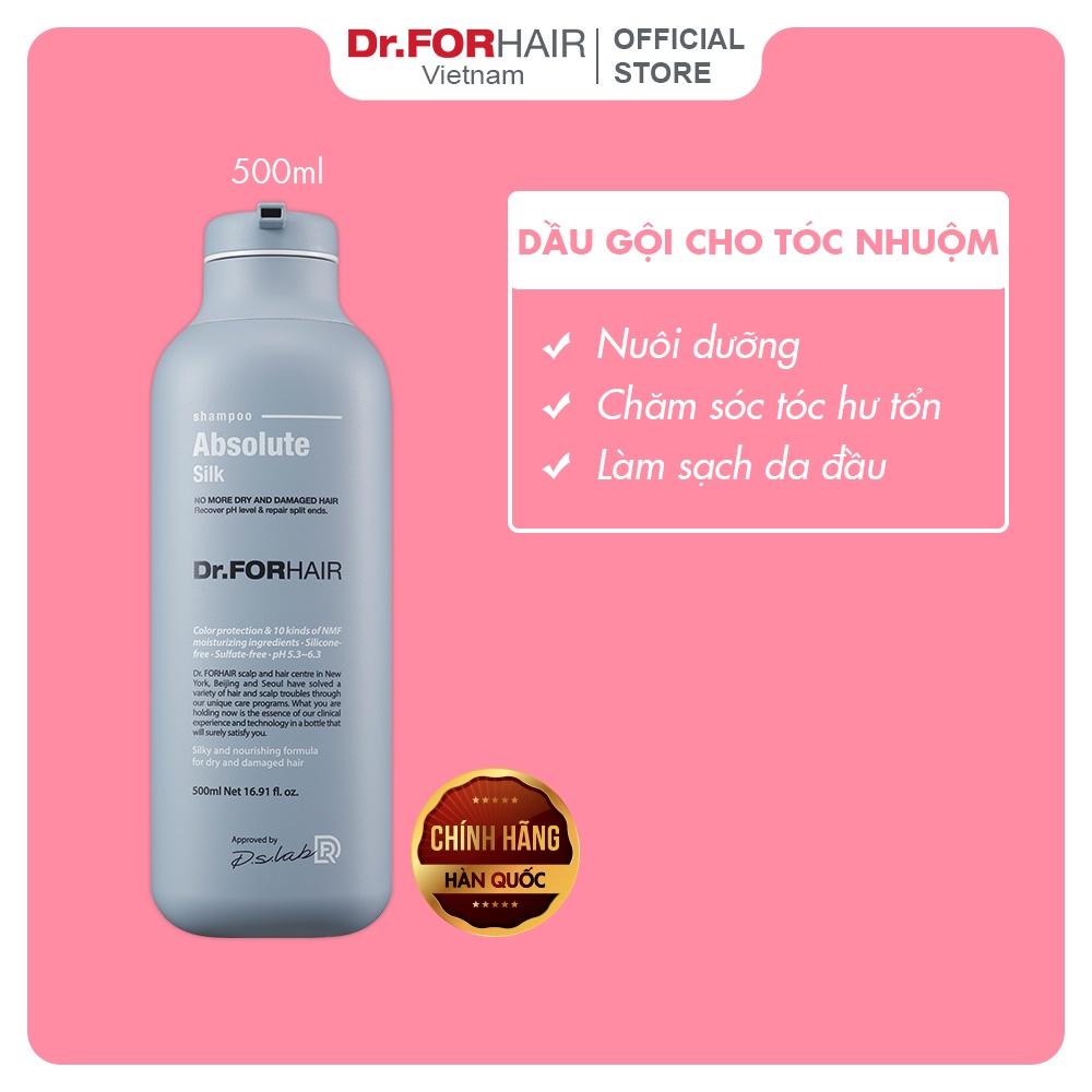 Bộ dầu gội đầu và dầu xả cho tóc nhuộm, giúp phục hồi hư tổn Dr.ForHair Absolute Silk 500ml