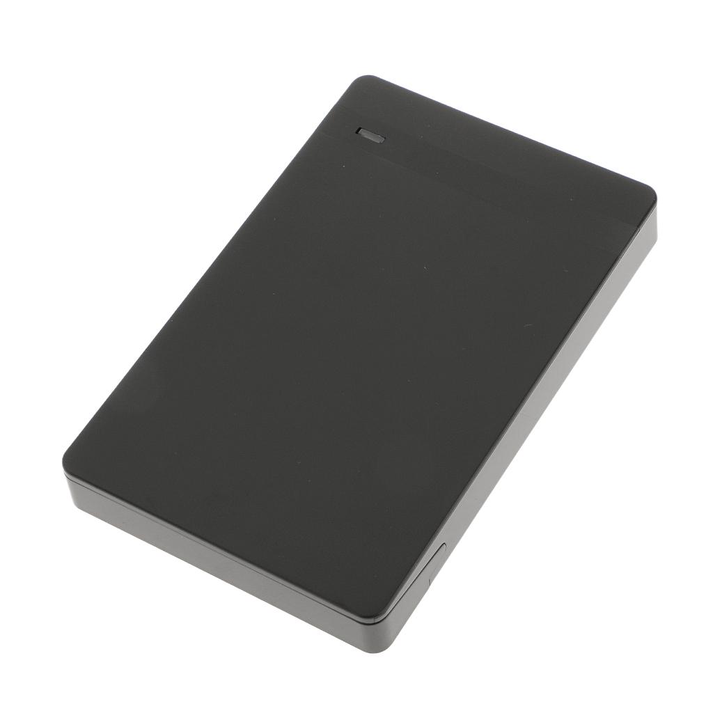 2.5inch Mini USB2.0 Aluminum SATA HDD Hard Drive External Enclosure Case Black