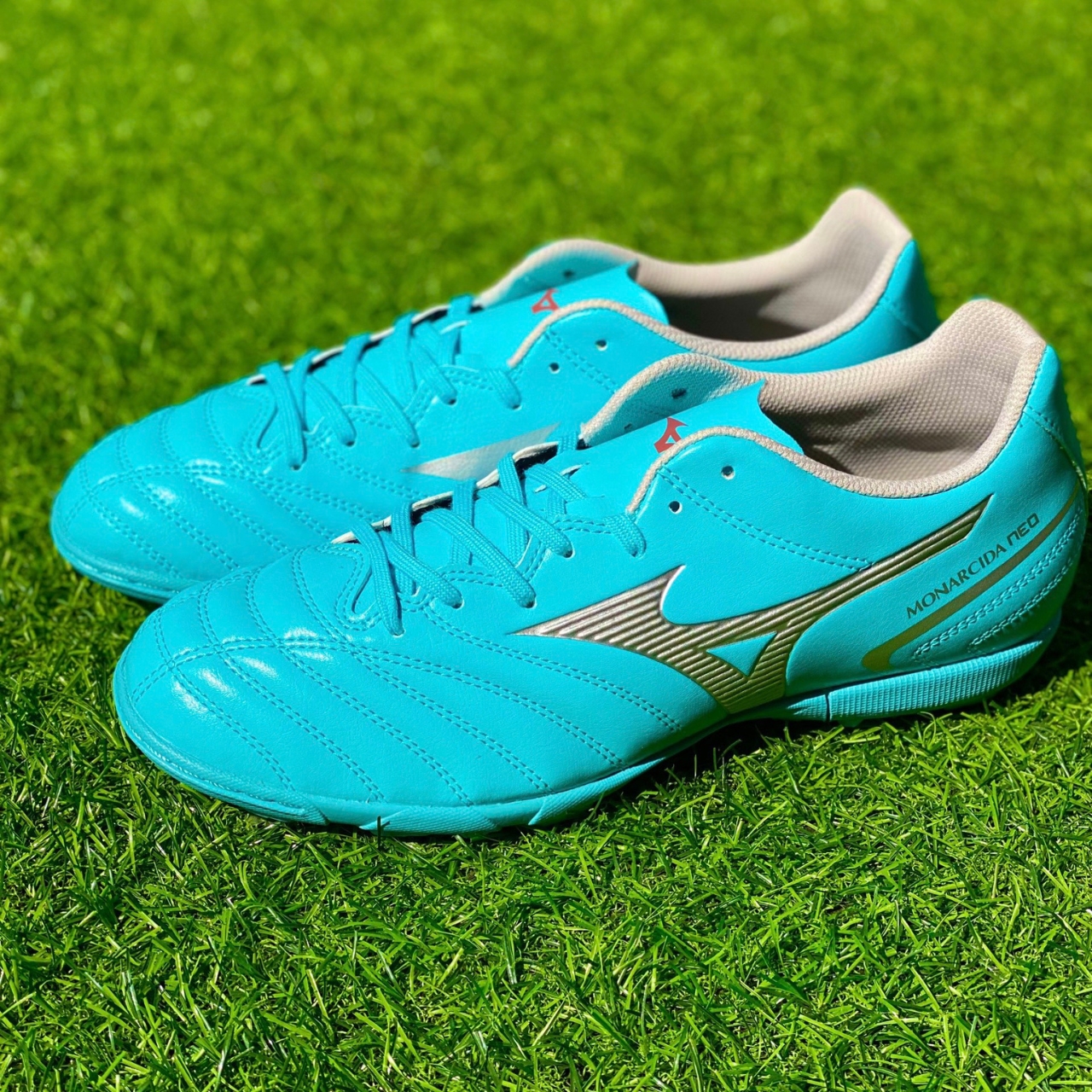 Giày đá bóng Mizuno Monarcida Neo II Select AS - P1GD232525 - Xanh Ngọc Bạc