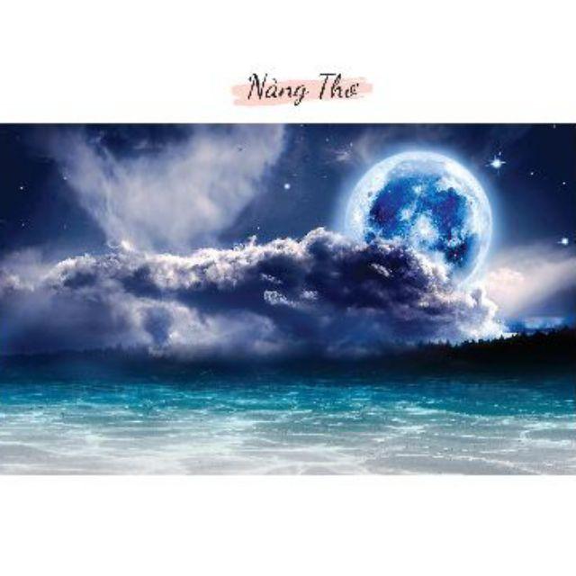 Decal dán hồ cá The Moon 3D siêu đẹp