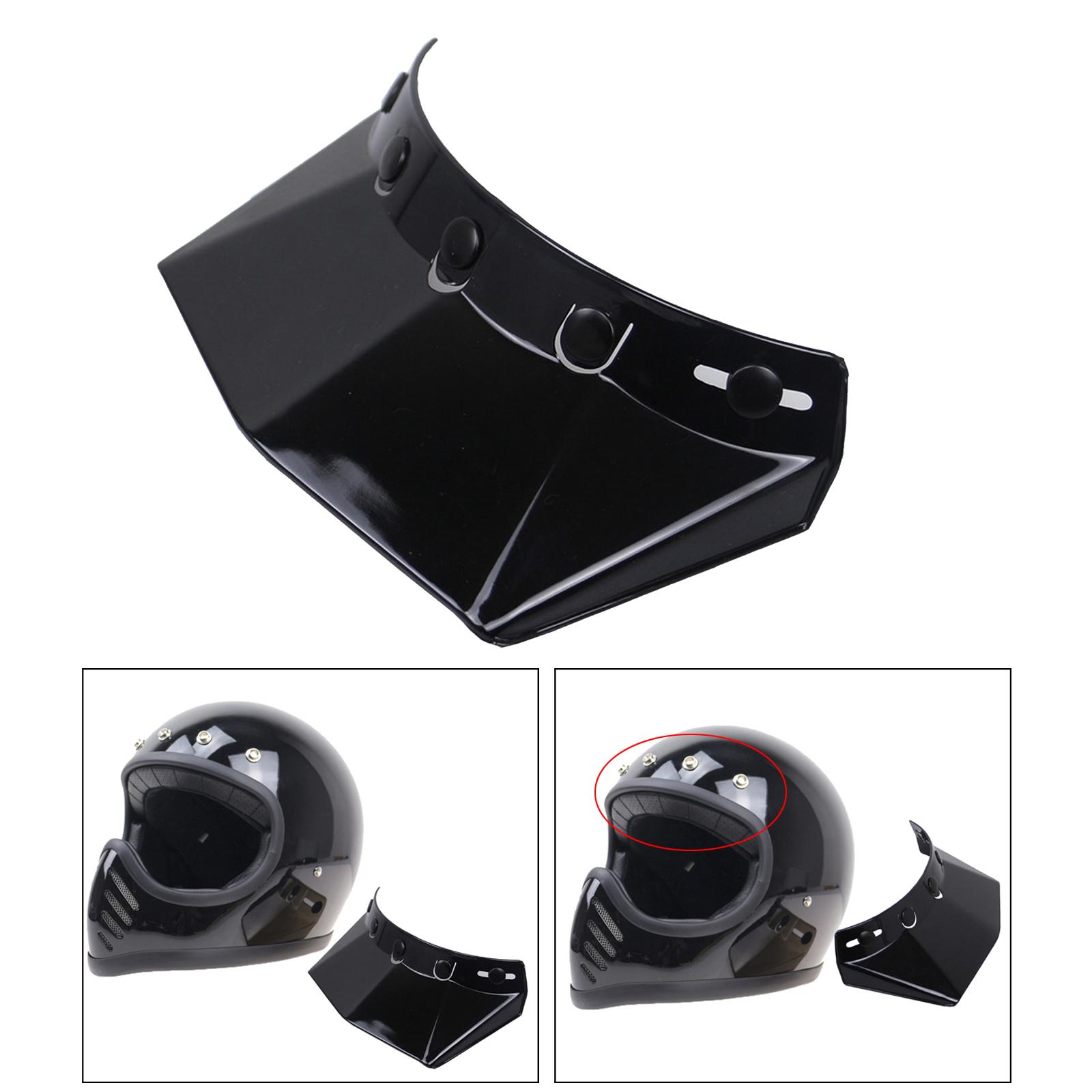 Motorcycle Helmet Peak 5-Snap Sun Visor UV Sunshield Protector Shield