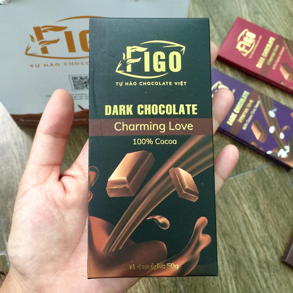 Dark chocolate 100% cacao nguyên chất, socola đen không đường 50g