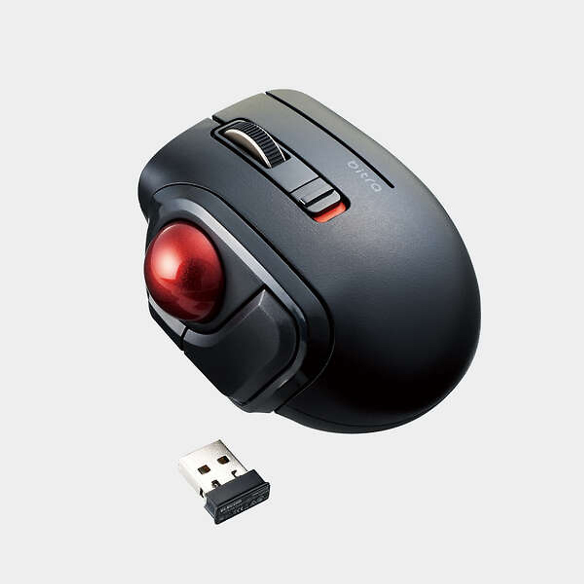 Chuột Trackball bi đỏ không dây yên tĩnh ELECOM M-MT1DRSBK - Hàng chính hãng