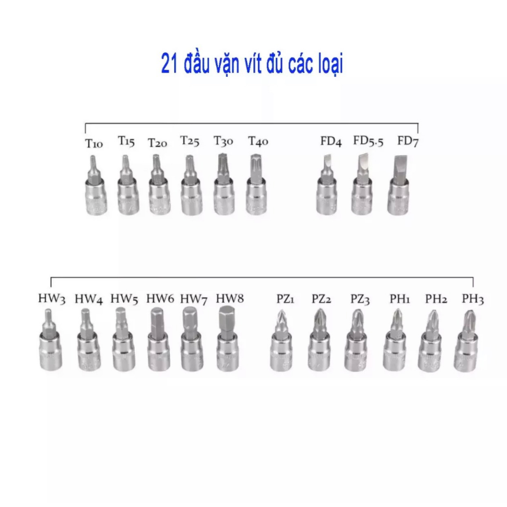Bộ Dụng Cụ Mở Bulong Ốc Vít Đa Năng 46 Chi Tiết, Không Han Gỉ Bộ Dụng Cụ Sửa Chữa Ôtô Xe Máy 46 Món Đa Năng