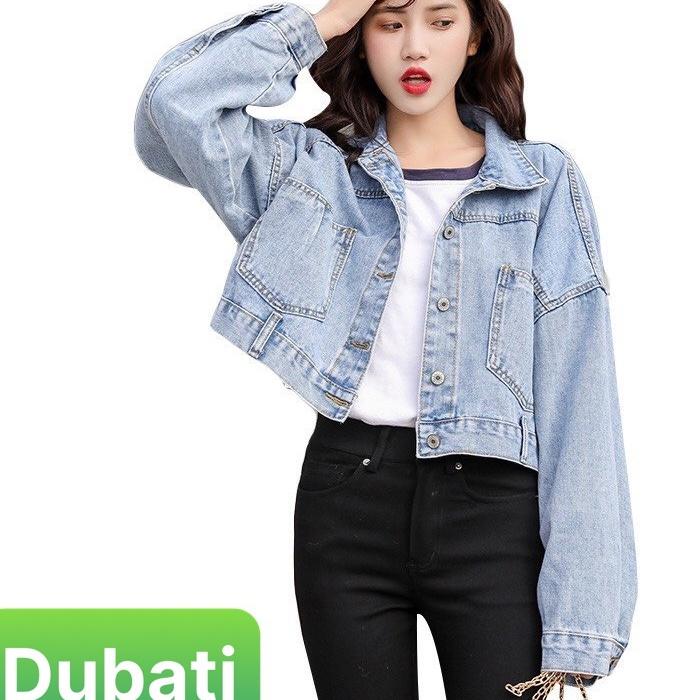 ÁO KHOÁC JEAN NỮ LƯNG KHUY SAU CAO CẤP DÁNG NGẮN TAY DÀI HÀN QUỐC- DUBATI FASHION