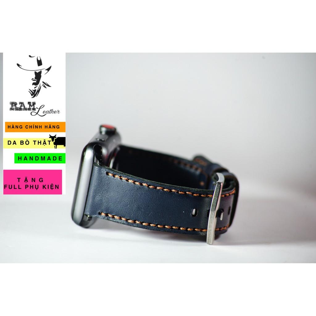 Dây đồng hồ RAM Leather cho apple watch da dê xanh navy - RAM classic 1993