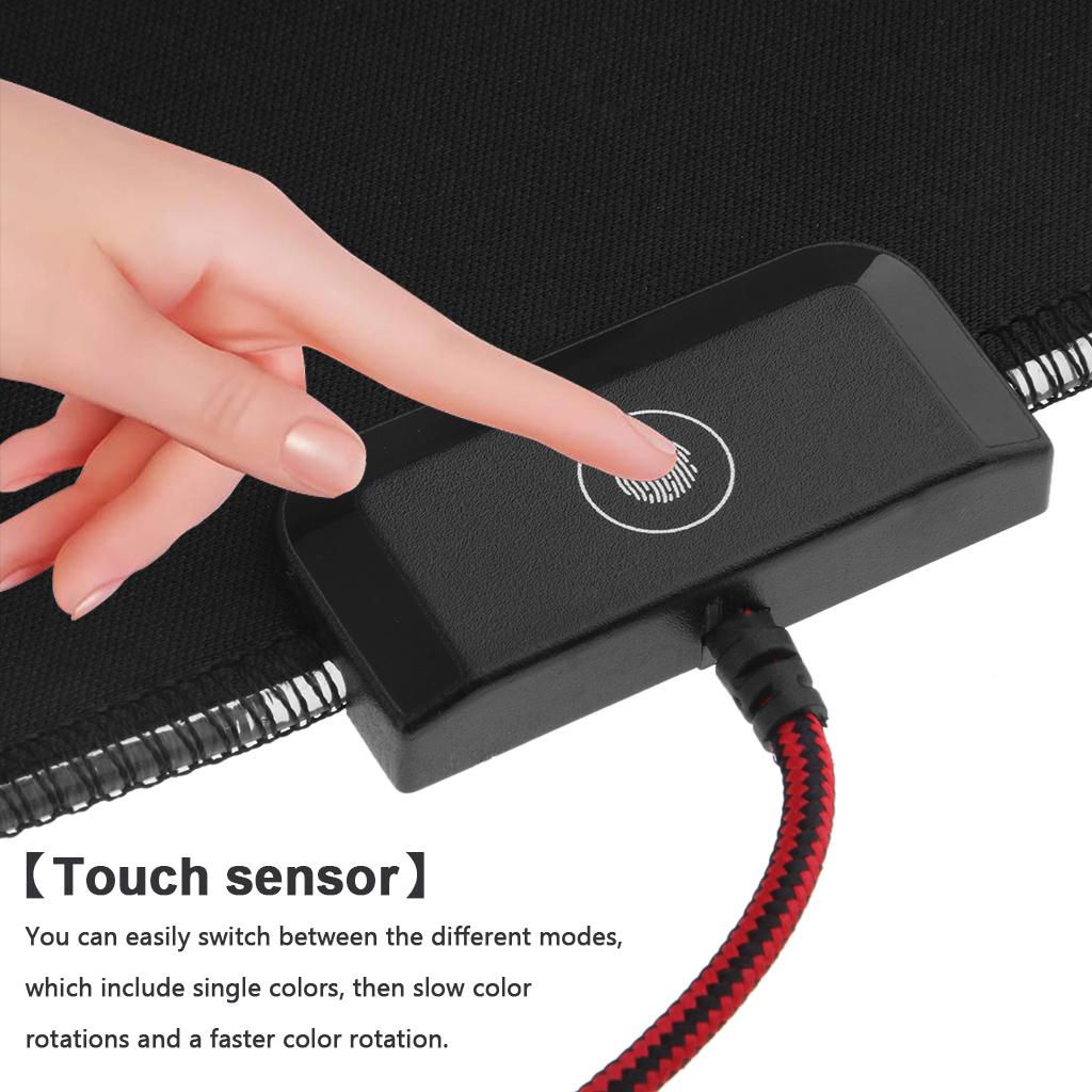 RGB Gaming Mouse Pad, 9 Lighting Modes,Glowing Led Mouse pad,Non-Slip Rubber Base Computer Mousepad Mat,800x300x4mm