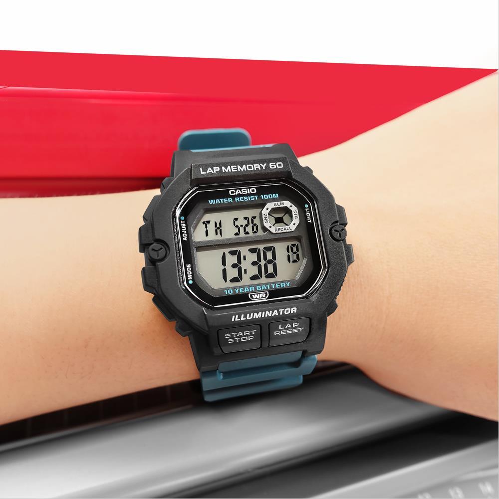 Đồng Hồ Nam Dây Nhựa Casio Standard WS-1400H-3AVDF Chính Hãng - WS-1400H-3A Pin 10 Năm