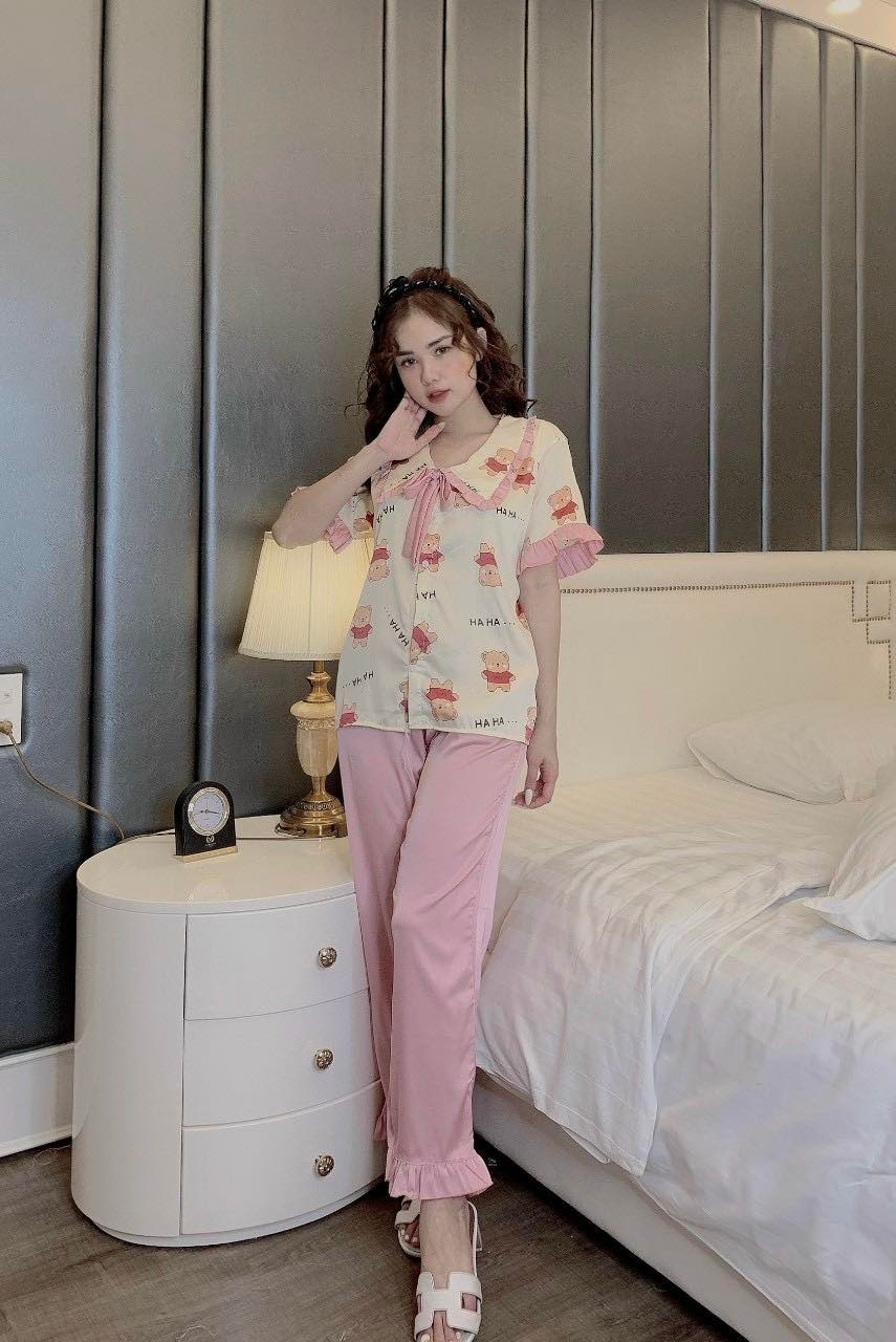 Bộ Đồ Ngủ Nữ Pijama - Vải Lụa Latin Loại 1 Cao Cấp