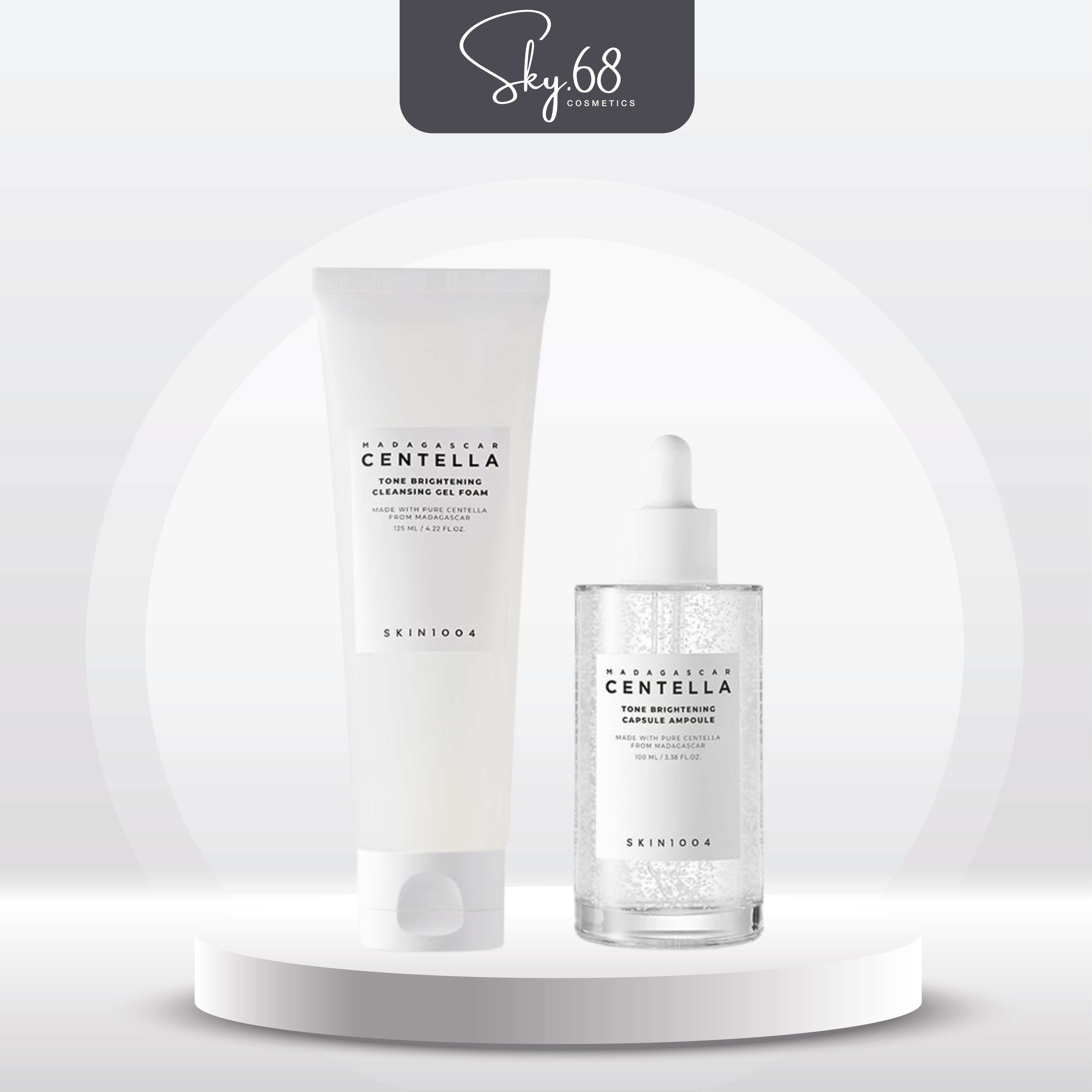 Combo Làm Sạch, Dưỡng Sáng Da Skin1004 Madagascar Centella Brightening  - Trắng
