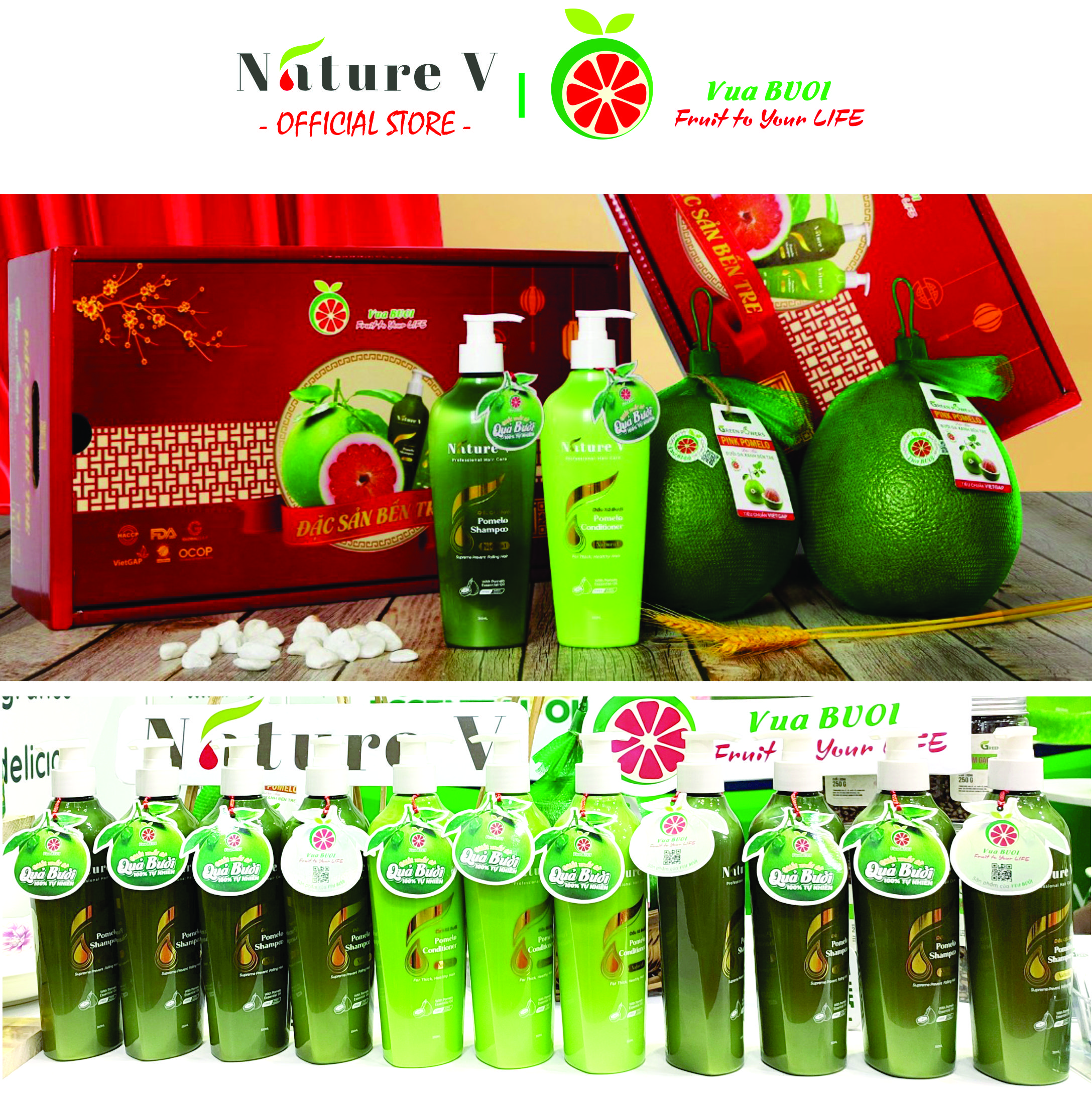 DẦU XẢ TINH DẦU BƯỞI NATURE-V