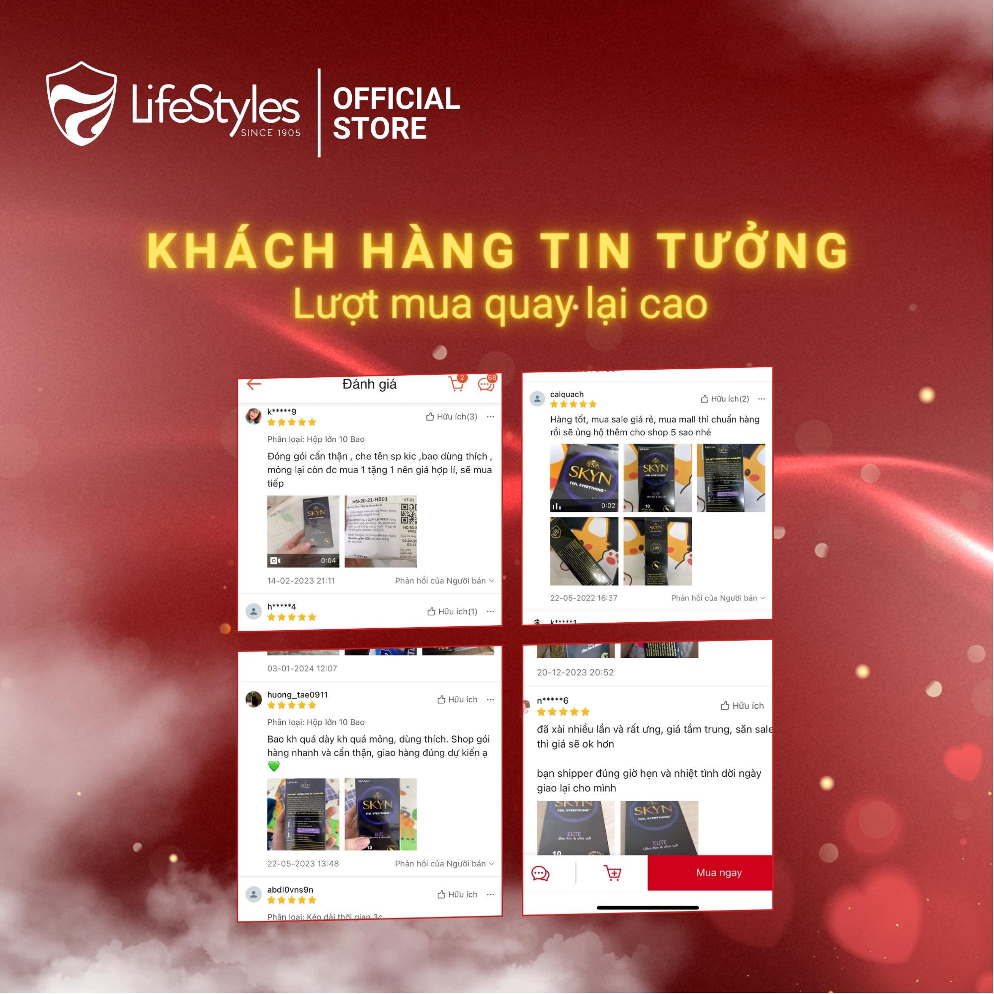 Bao cao su siêu mỏng, trơn mượt LifeStyles SKYN Elite - Non-latex không mùi cao su - 3 bao