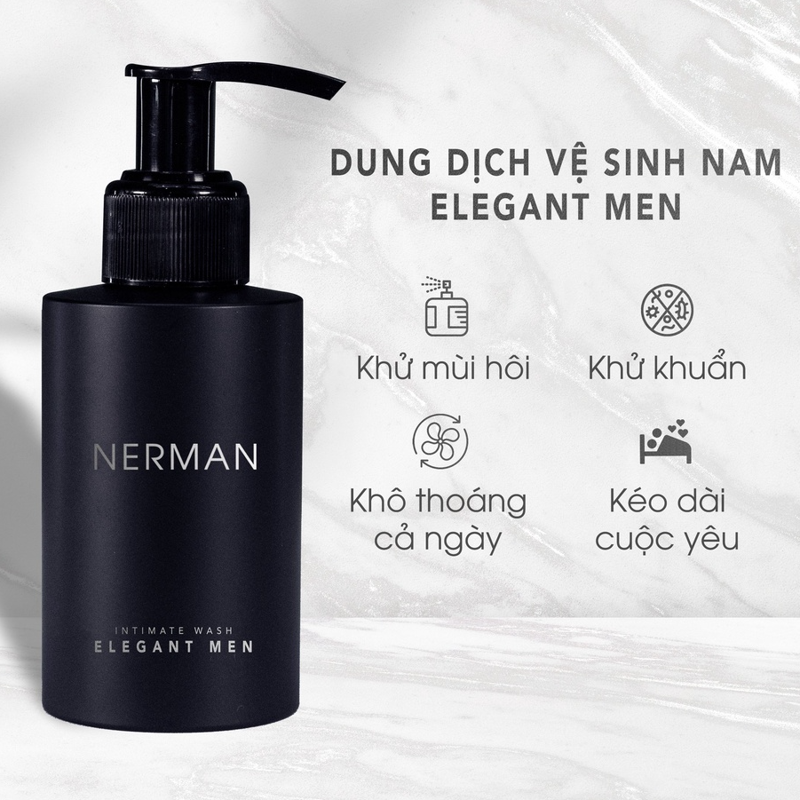 Dung dịch vệ sinh nam giới Nerman Elegant Men Nerman hương nước hoa cao cấp 100ml/ chai